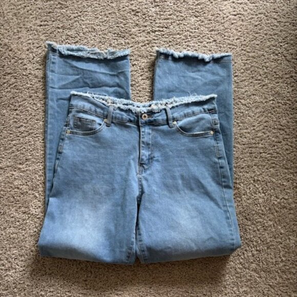 Celebrity Ace Frayed 90s wide jeans - size 13/31 - Picture 1 of 6